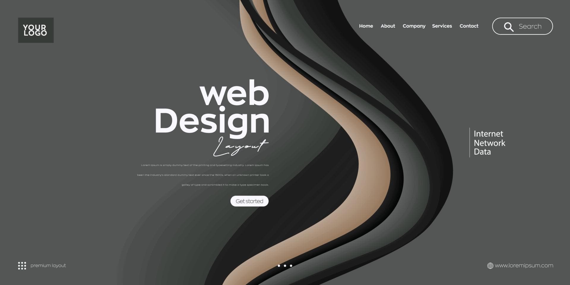 Abstract flow of web elements symbolizing adaptability